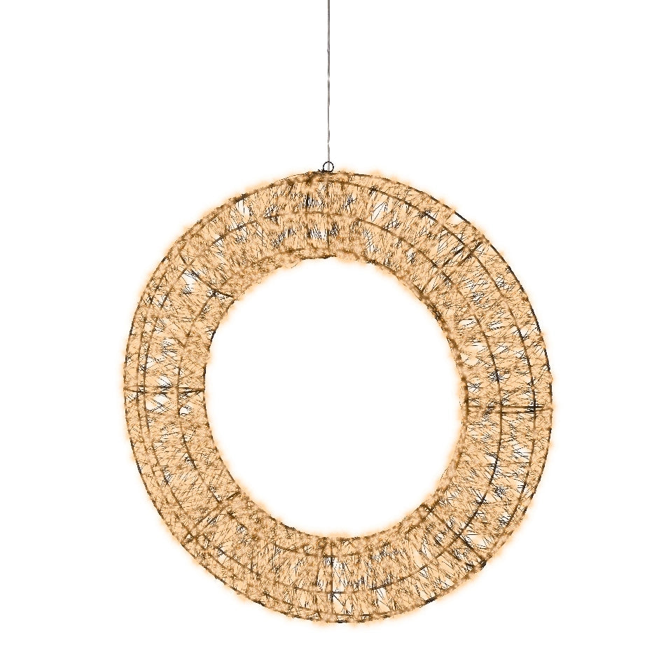 Majestetisk Micro LED Metallkrans med 5000 Lysende Perler