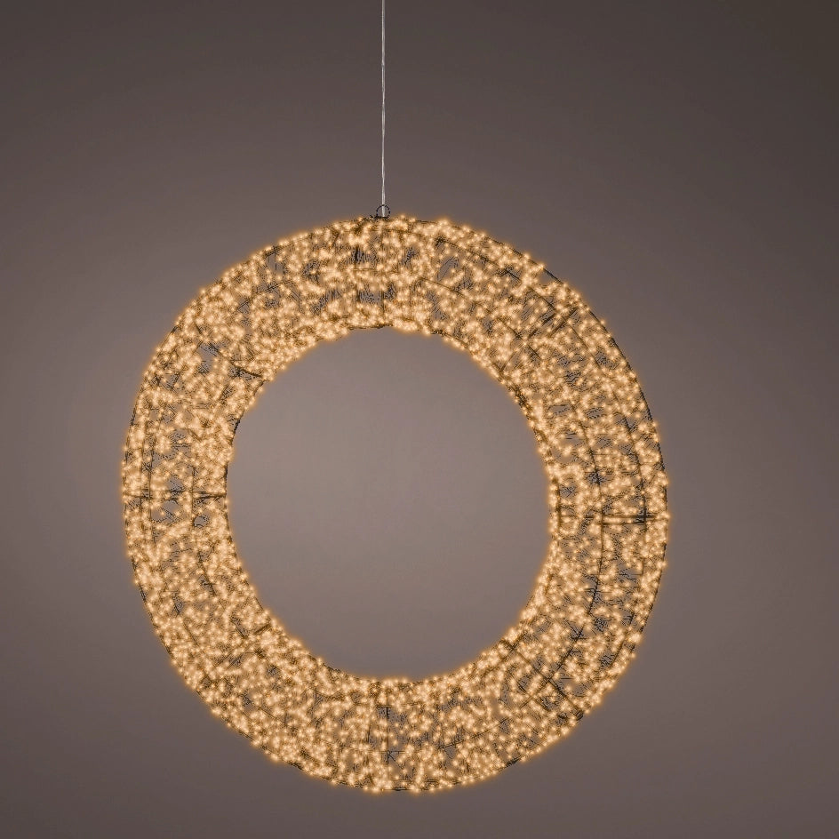 Majestetisk Micro LED Metallkrans med 5000 Lysende Perler