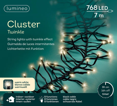 Julelys Cluster blinkende lysslynge